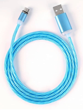 USB дата кабель Lighting, светящийся, магнитный кабель