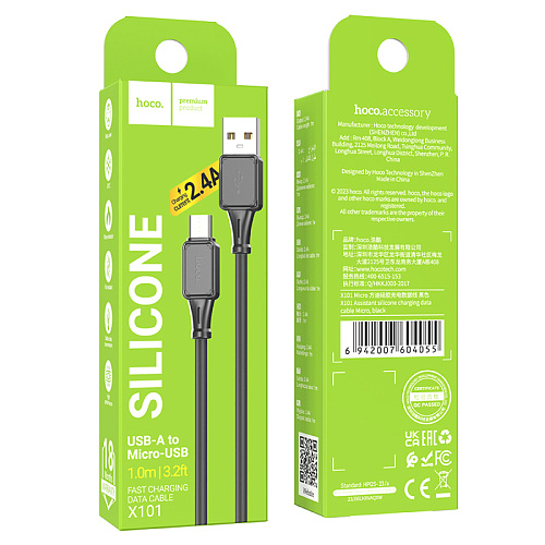 USB Кабель Micro, HOCO, X101, черный