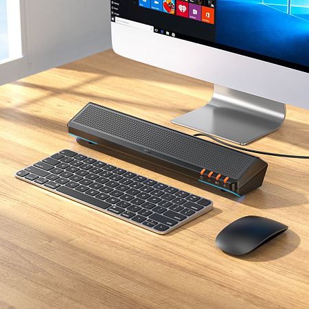 Колонка для компьютера беспроводная, BS66, HOCO, цвет черный