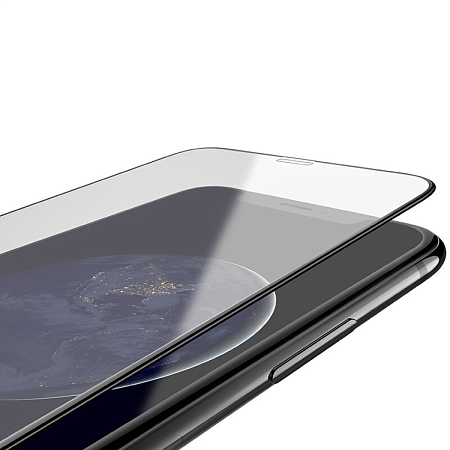 Защитное стекло на iPhone XS Max/11 Pro Max (G5), HOCO, Full screen silk screen HD, черное