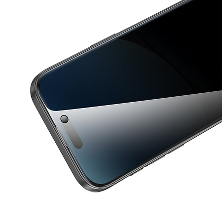 Защитное стекло для iPhone 16 Pro/17, G777 Plus, HOCO, anti-static, антишпион, черное