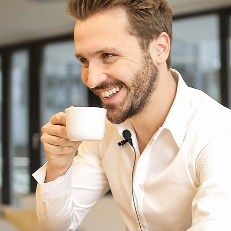 Проводной микрофон Lightning, L14, HOCO, черный