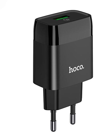 Сетевое зарядное устройство, 1 USB 3.0A (C72Q), HOCO, черный