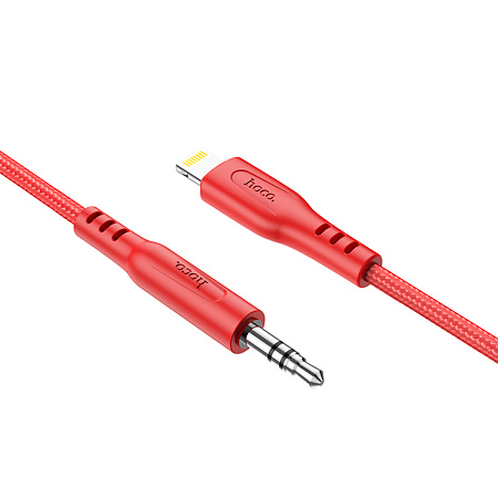 AUX Audio кабель 3,5 мм на Lightning, UPA18, HOCO, красный