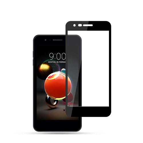 Защитное стекло на LG K8 (2018), Silk Screen 2.5D, черный, X-CASE