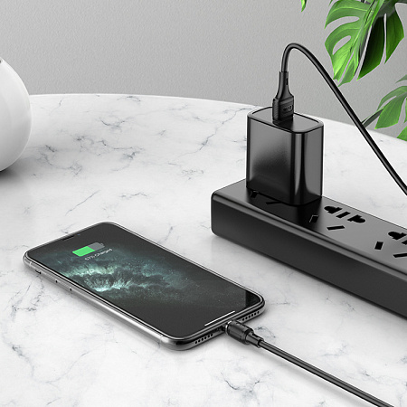 USB дата кабель Lightning, HOCO, X52, магнитный, черный
