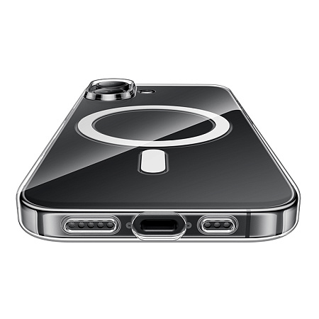 Чехол для iPhone 17, PC+TPU, Магнитный (MagSafe), AS4, HOCO, прозрачный