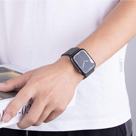 Ремешок на руку для Apple Watch 38/40/41/42 мм, HOCO, WA03, Milanese loop, черный