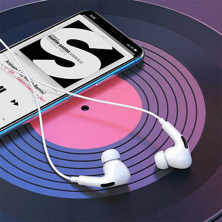 Проводные наушники M1 Pro Original series earphones, вакуумные с микрофоном, HOCO, белые