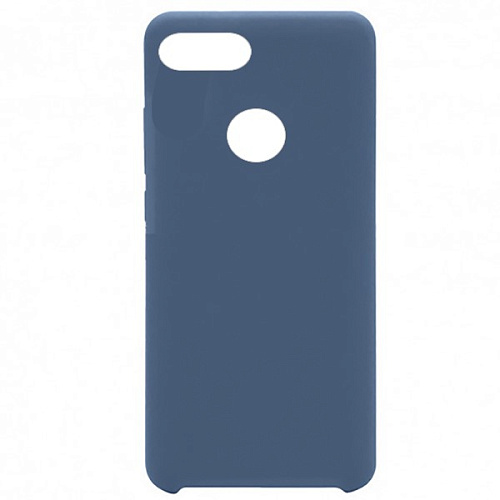 Чехол силиконовый для Xiaomi Redmi 6, Silicone case, синий