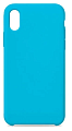 Чехол-накладка для iPhone XS Mas, Silicon Case, бирюзовый