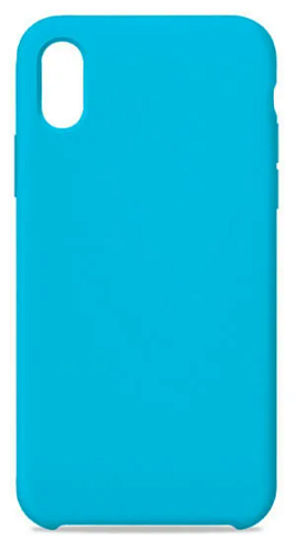 Чехол-накладка для iPhone XS Mas, Silicon Case, бирюзовый