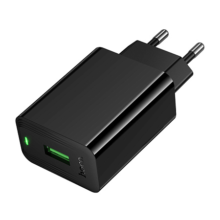 Сетевое зарядное устройство, 1 USB 3.0 QC (CS92A), HOCO, черный