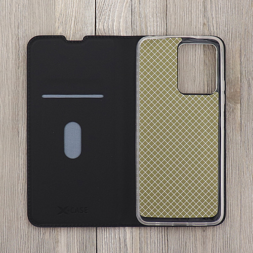 Чехол-книжка для Xiaomi Redmi Note 12 (4G), X-CASE, боковой, черный