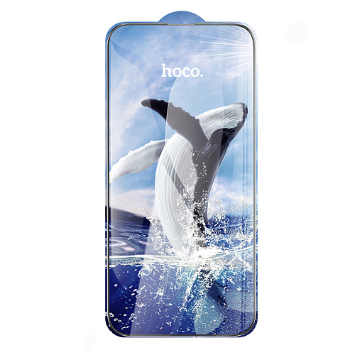 Защитное стекло для iPhone 16 Pro/17, G18, HOCO, Shield full screen HD tempered glass, черное