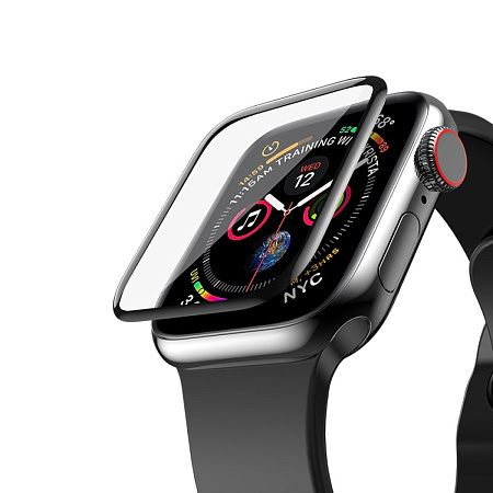 Защитное стекло на Apple Watch, HOCO, 40mm, 3D, черное