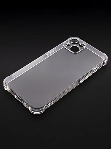 Чехол силиконовый для iPhone 13 (6.1), усиленные края, с защитой камеры, X-CASE, прозрачный