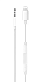 AUX Audio кабель 3,5 мм на Lightning+кнопки регулировки громкости, белый