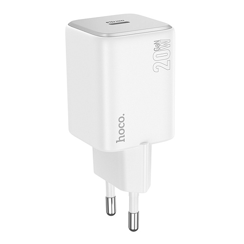 Сетевое зарядное устройство, 1 PD 20W (N40), HOCO, белый