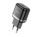 Сетевое зарядное устройство, 1 PD 20W + 1 USB 3.0 QC (N24), HOCO, черный