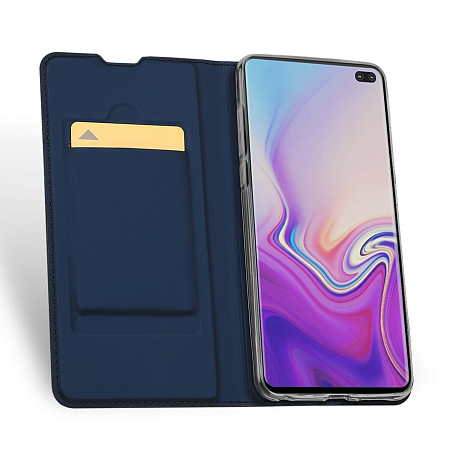 Чехол-книжка для Samsung G973F, Galaxy S10, DU DU, боковой, синий