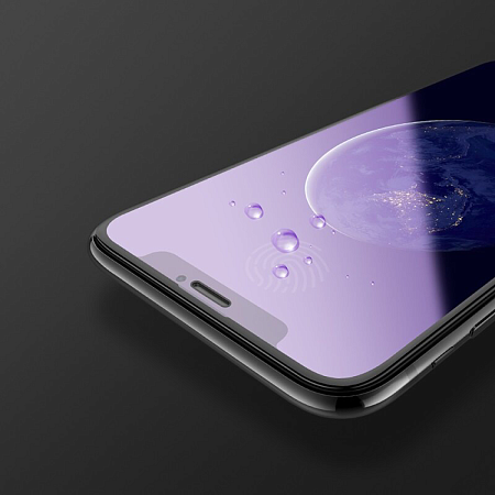 Защитное стекло на iPhone XS Max/11 Pro Max (A5), HOCO, New 3D quick-adhesive anti-blue ray tempered glassr , черное