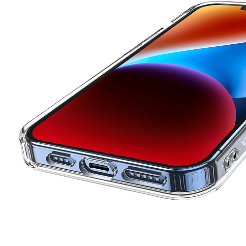 Чехол силиконовый для iPhone 14 Plus, Магнитный (MagSafe), HOCO, прозрачный
