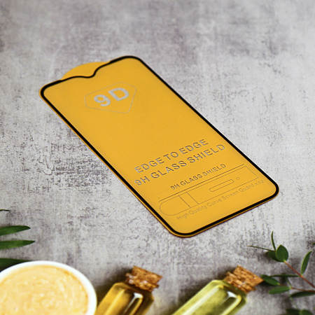 Защитное стекло на Samsung Galaxy A01 (2020), 9D, черный, X-CASE