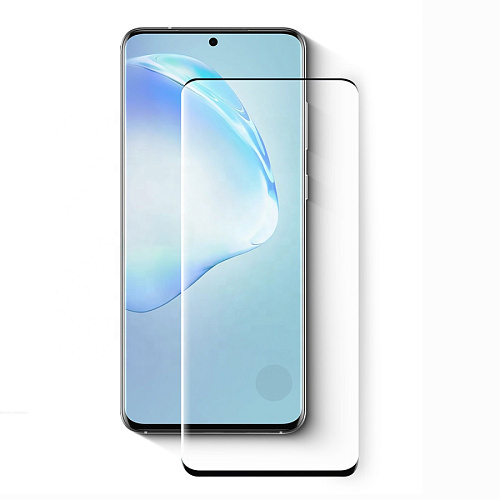 Защитное стекло на Samsung Galaxy S20 Ultra /S11 Plus, 30D, полный клей, черное, X-CASE