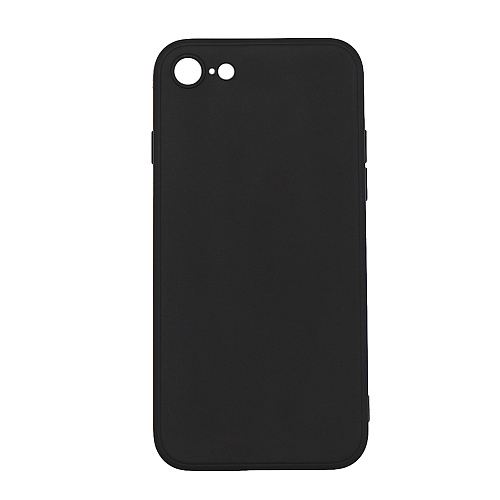 Чехол силиконовый для iPhone 7/8/SE 2020, с микрофиброй внутри, с защитой камеры, X-CASE, черный