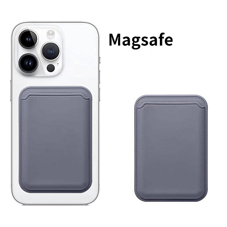 Чехол для карт (MagSafe), без лого, силиконовый, X-CASE, темно-сиреневый