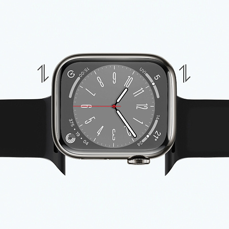 Ремешок на руку для Apple Watch 44/45/46/49 мм, HOCO, WA15, Silicon, черный