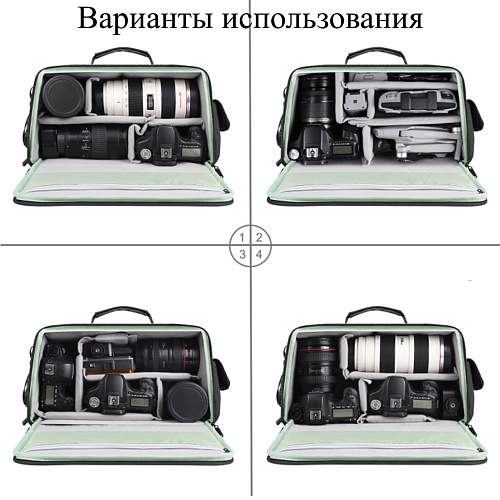 Сумка водонепроницаемая для фотоаппарата, камеры и др., 5016, PULUZ, складная, черный