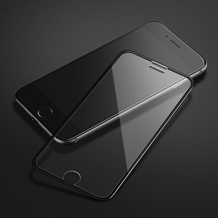 Защитное стекло для iPhone 6 Plus/6S Plus (A11), HOCO, Narrow Edges 3D, черное