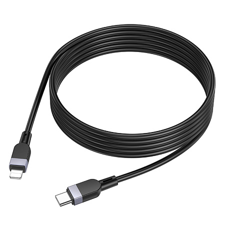 Кабель Lightning to Type-C (PD), HOCO, X109, 2м, силиконовый, черный