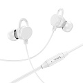Проводные наушники M103, HOCO, Rhyme universal earphones, вакуумные с микрофоном, белые