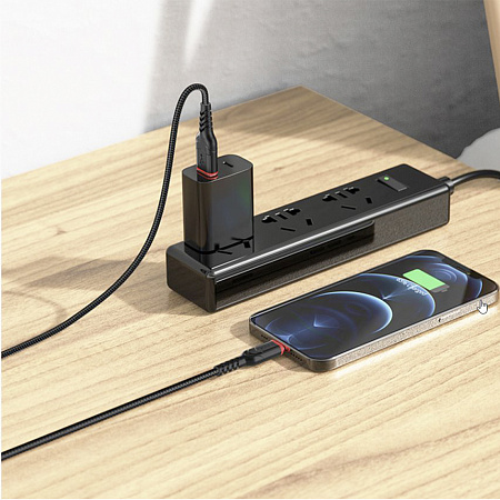 Кабель Lightning to Type-C (PD), HOCO, X59, 1м, черный