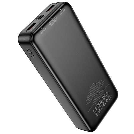 Универсальный Доп. Аккумулятор 20000mAh, J136A, HOCO, выход: 2 USB (22.5W)+1 PD (20W) с дисплеем, черный