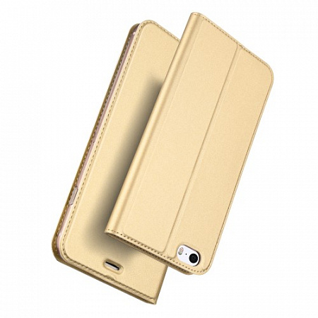 Чехол-книжка для iPhone 5/5S/5SE, DU DU, боковой, золотой