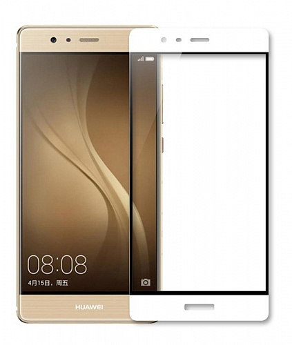 Защитное стекло на Huawei P9, Silk Screen 2.5D, белый, X-CASE
