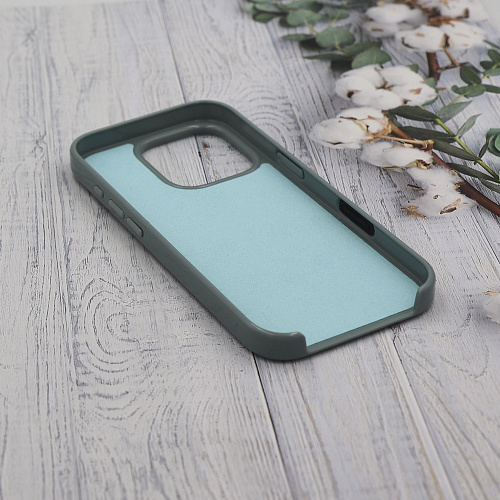 Чехол-накладка для iPhone 16 Pro Max, глянцевый, магнитный (MagSafe), без лого, X-CASE, бирюзовый