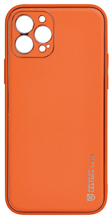 Чехол силиконовый для iPhone 13 Pro (6.1), Graceful Leather series, HOCO, оранжевый