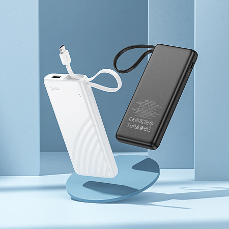 Универсальный Доп. Аккумулятор 5000mAh, J129, HOCO, 1 USB (5V/2A), провод Type-C, черный