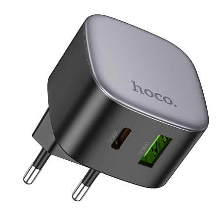 Сетевое зарядное устройство, 1 PD 20W + 1 USB 3.0 QC (CS32A), HOCO, черный