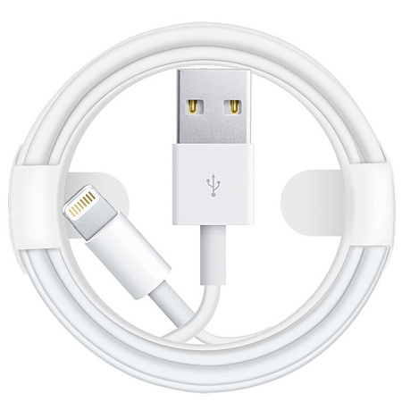 USB дата кабель Lighting, белый