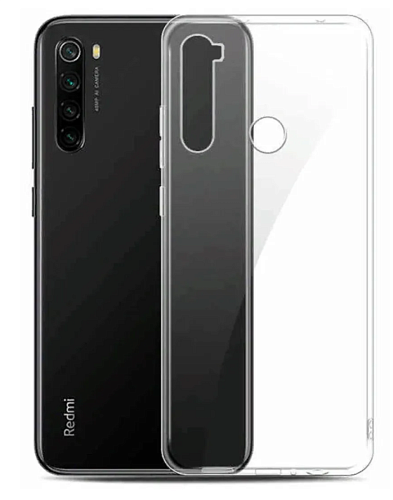 Чехол силиконовый для Xiaomi Redmi Note 8/Note 8 (2021), X-CASE, прозрачный