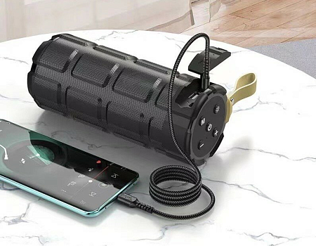 AUX Audio кабель 3,5 мм на Type-C, UPA17, HOCO, черный