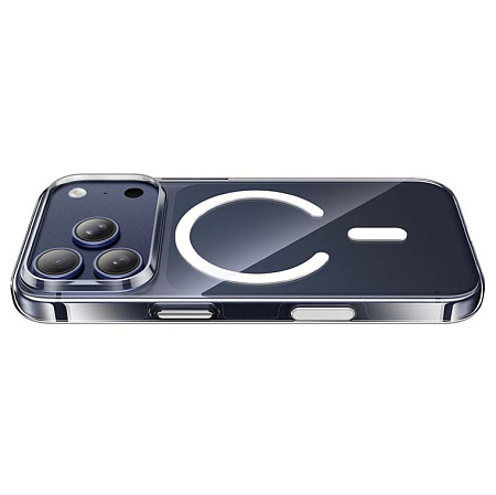 Чехол для iPhone 17 Pro, PC+TPU, Магнитный (MagSafe), AS4, HOCO, прозрачный