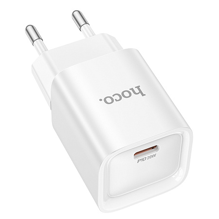 Сетевое зарядное устройство, 1 PD 20W (C146A), HOCO, белый