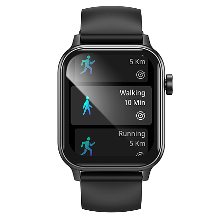 Умные часы Y26 спортивные Smart watch Hoco с поддержкой звонков, черные